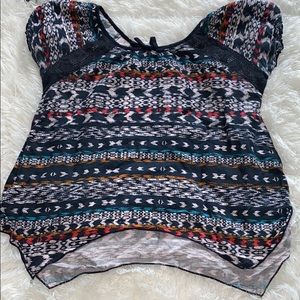 Aztec print top! Multicolored